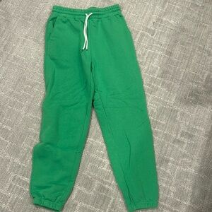 Green sweatpants